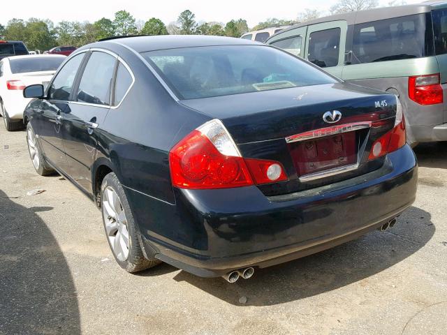 JNKBY01E36M204495 - 2006 INFINITI M45 BASE BLACK photo 3