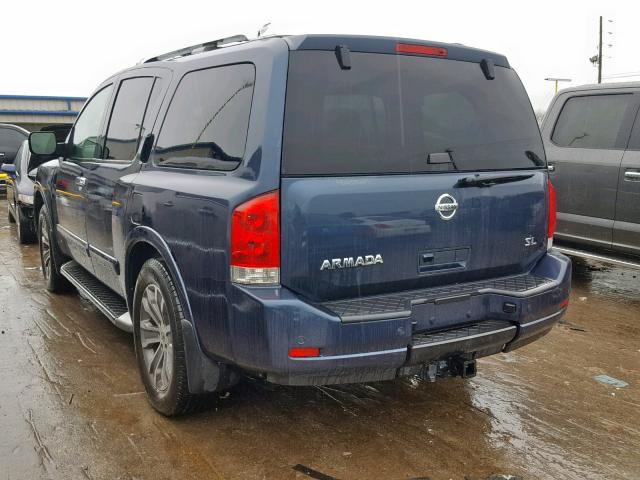 5N1BA0NC9FN603609 - 2015 NISSAN ARMADA SV BLUE photo 3