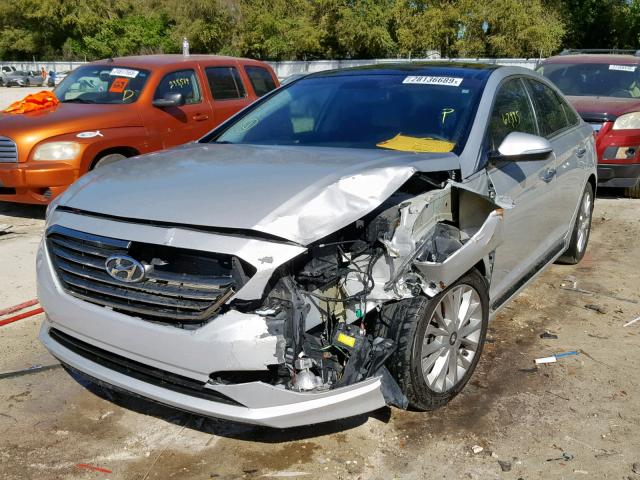 5NPE34AF3FH118028 - 2015 HYUNDAI SONATA SPO SILVER photo 2