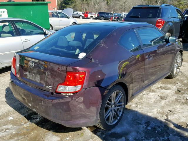 JTKJF5C78B3015025 - 2011 TOYOTA SCION TC ბურგუნდია ფოტო 4