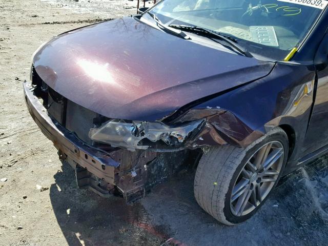 JTKJF5C78B3015025 - 2011 TOYOTA SCION TC ბურგუნდია ფოტო 9