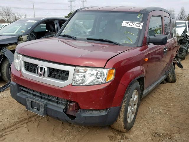 5J6YH2H73BL002149 - 2011 HONDA ELEMENT EX BURGUNDY photo 2