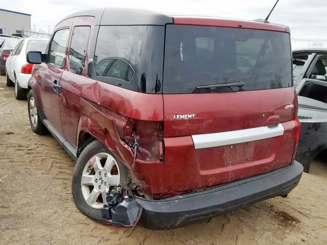 5J6YH2H73BL002149 - 2011 HONDA ELEMENT EX BURGUNDY photo 3