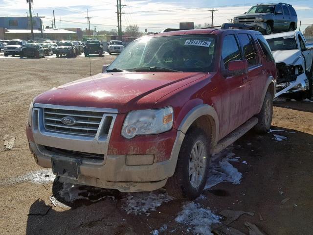 1FMEU7EE6AUB15750 - 2010 FORD EXPLORER E RED photo 2