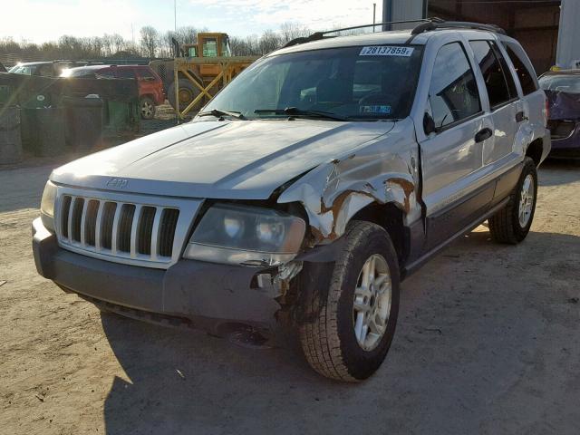 1J4GW48S04C283380 - 2004 JEEP GRAND CHER SILVER photo 9