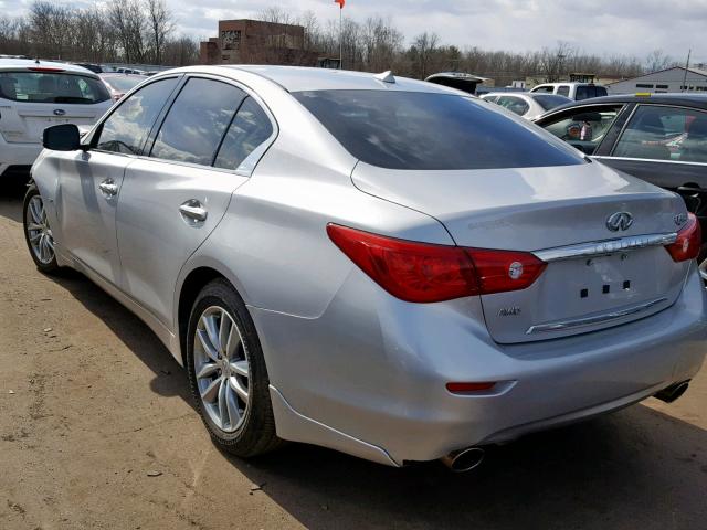 JN1BV7ARXFM397804 - 2015 INFINITI Q50 BASE GRAY photo 3