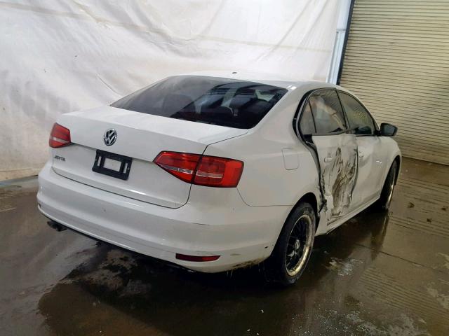 3VW2K7AJ8FM419221 - 2015 VOLKSWAGEN JETTA BASE Սպիտակ լուսանկար 4