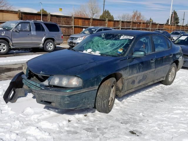 2G1WF55E3Y9288794 - 2000 CHEVROLET IMPALA GREEN photo 2