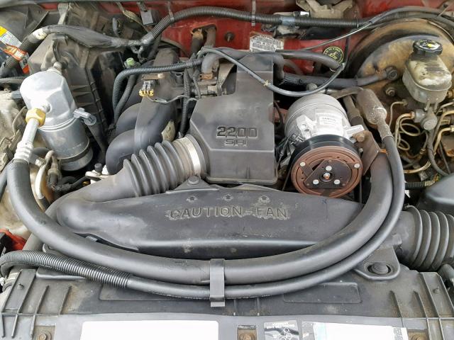 1GCCS1440XK225298 - 1999 CHEVROLET S10 PICKUP MAROON photo 7