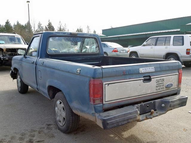 1FTCR10AXMUD05750 - 1991 FORD RANGER BLUE photo 3