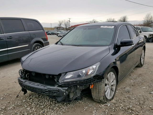 1HGCR2F80DA100578 - 2013 HONDA ACCORD EXL BLACK photo 2