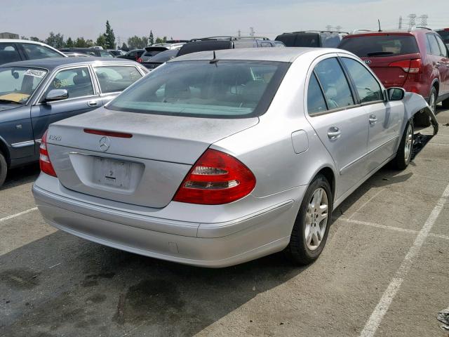 WDBUF65J84A550159 - 2004 MERCEDES-BENZ E 320 SILVER photo 4