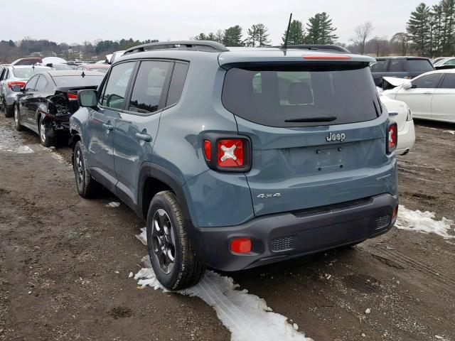 ZACCJBAB9HPF18118 - 2017 JEEP RENEGADE S GREEN photo 3