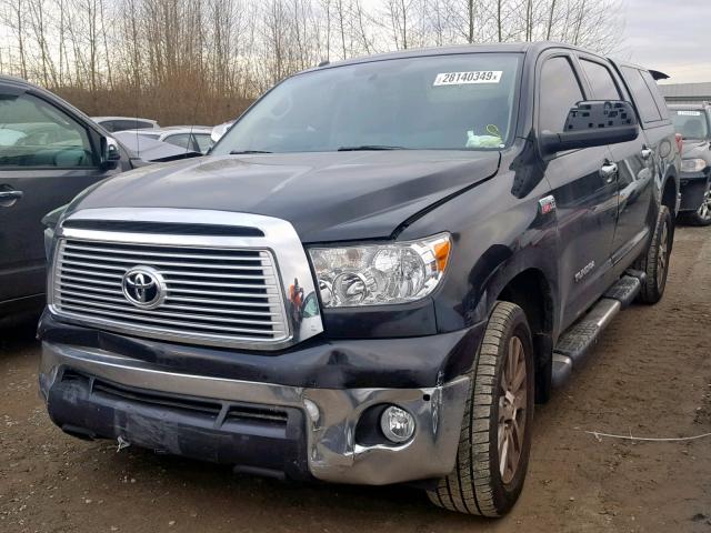 5TFHY5F13CX211309 - 2012 TOYOTA TUNDRA CRE BLACK photo 2