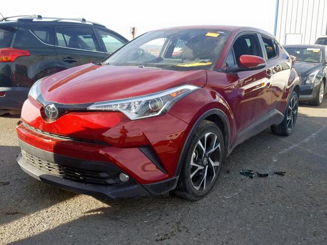 NMTKHMBX6JR051812 - 2018 TOYOTA C-HR XLE MAROON photo 2