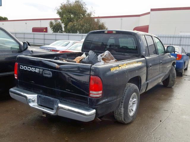 1B7GL2AN7YS733836 - 2000 DODGE DAKOTA QUA BLACK photo 4