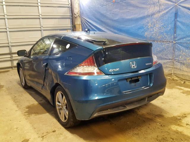 JHMZF1D48CS003275 - 2012 HONDA CR-Z BLUE photo 3