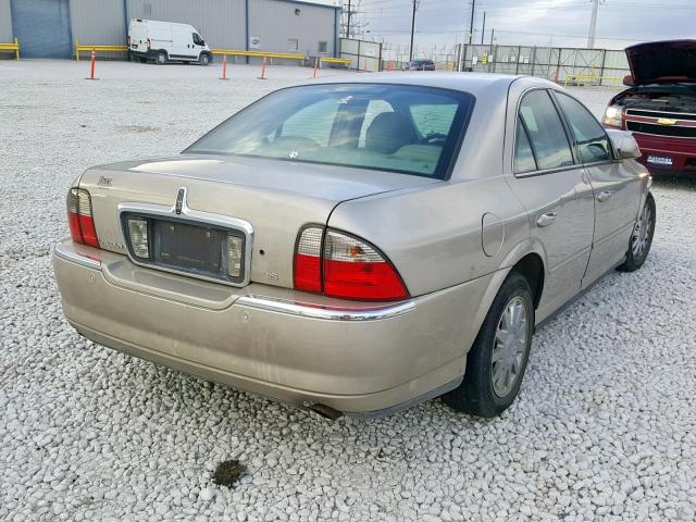 1LNHM86S84Y651880 - 2004 LINCOLN LS TAN photo 4