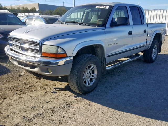 1B7HG48N62S510012 - 2002 DODGE DAKOTA QUA SILVER photo 2