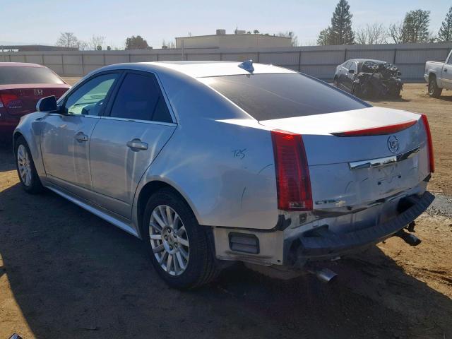 1G6DG5EG6A0125640 - 2010 CADILLAC CTS LUXURY SILVER photo 3