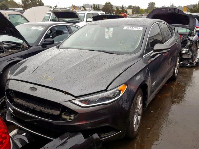 3FA6P0SUXHR209687 - 2017 FORD FUSION TIT GRAY photo 2