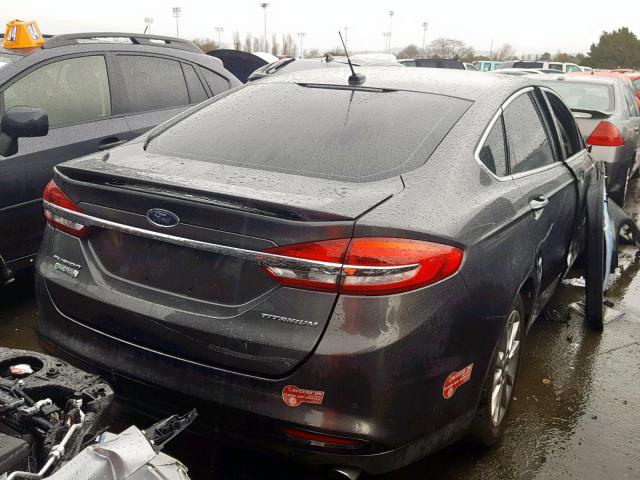 3FA6P0SUXHR209687 - 2017 FORD FUSION TIT GRAY photo 4