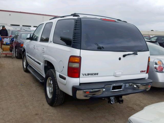 1GKEC13T91R151171 - 2001 GMC YUKON WHITE photo 3