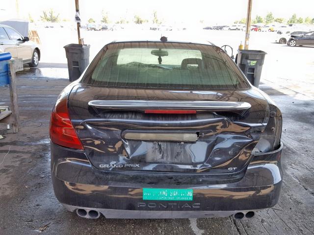 2G2WS522251241302 - 2005 PONTIAC GRAND PRIX BLACK photo 9