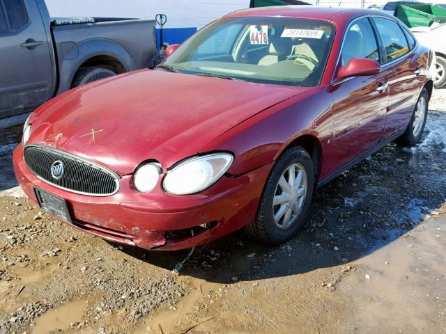 2G4WC582261215909 - 2006 BUICK LACROSSE C RED photo 2