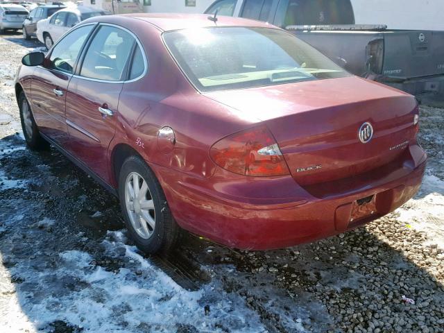 2G4WC582261215909 - 2006 BUICK LACROSSE C RED photo 3