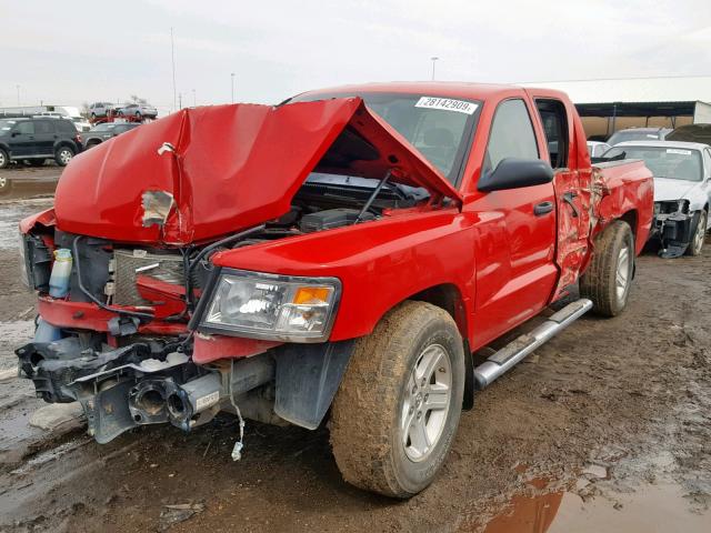 1D3HE68N38S534429 - 2008 DODGE DAKOTA SPO RED photo 2