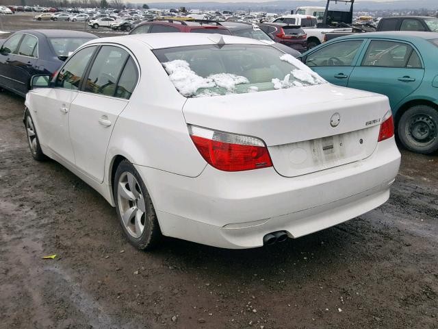 WBANE53557B992630 - 2007 BMW 525 I WHITE photo 3