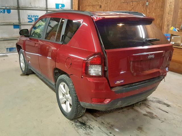 1C4NJDBB0FD206705 - 2015 JEEP COMPASS SP RED photo 3