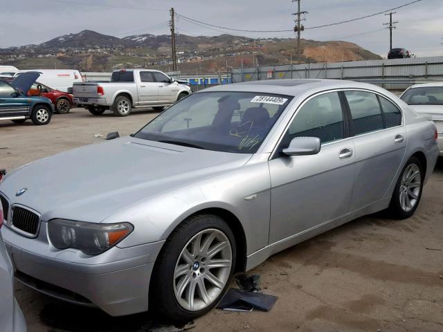 WBAGL63442DP60285 - 2002 BMW 745 I SILVER photo 2