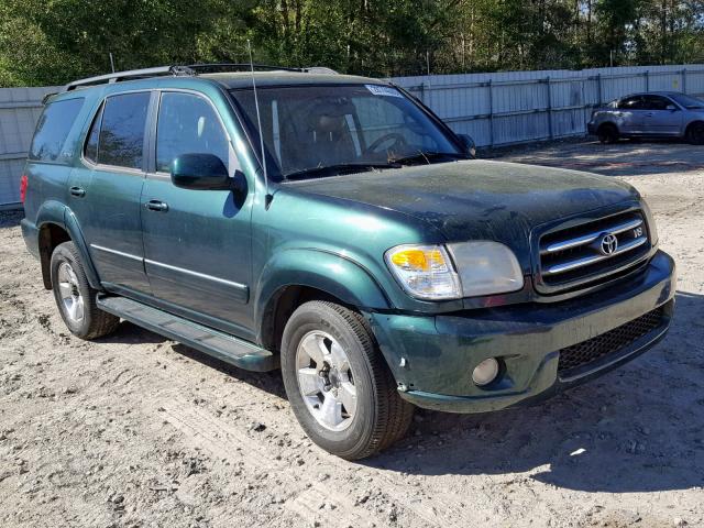 5TDBT48A23S171872 - 2003 TOYOTA SEQUOIA LI GREEN photo 1