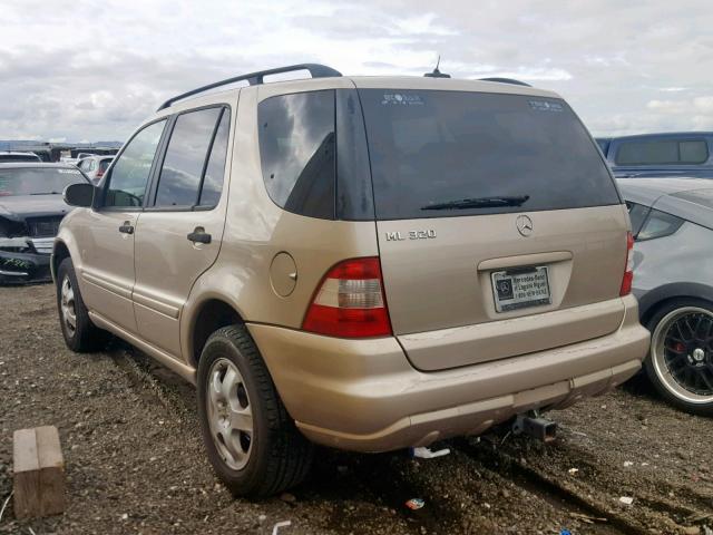 4JGAB54E12A353874 - 2002 MERCEDES-BENZ ML 320 GOLD photo 3