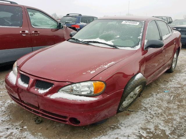 1G2NE52F54M524818 - 2004 PONTIAC GRAND AM S MAROON photo 2