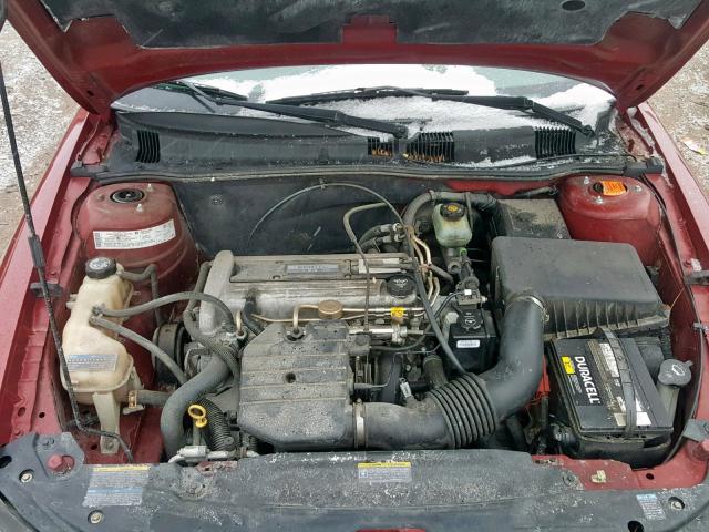 1G2NE52F54M524818 - 2004 PONTIAC GRAND AM S MAROON photo 7