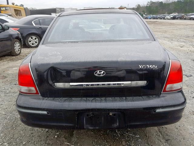 KMHFU45E72A220559 - 2002 HYUNDAI XG 350 BLACK photo 9