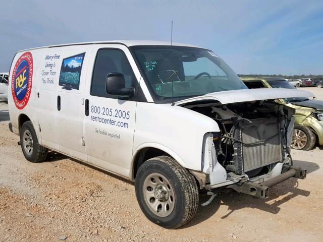 1GCSGAFX4E1195729 - 2014 CHEVROLET EXPRESS G1 WHITE photo 1