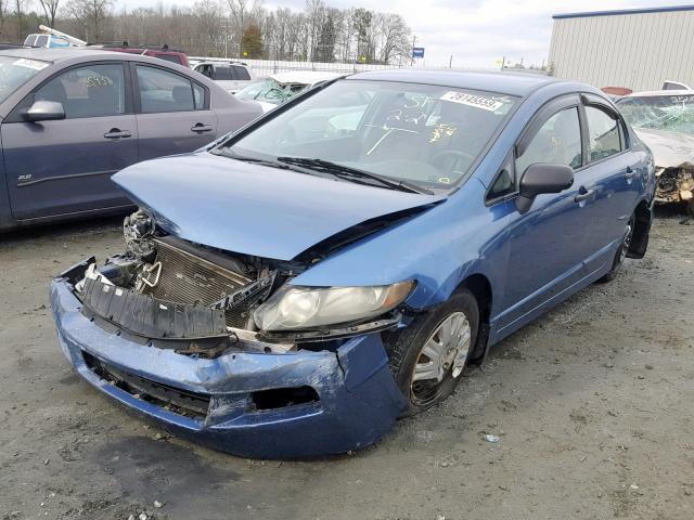 19XFA16339E015739 - 2009 HONDA CIVIC VP BLUE photo 2