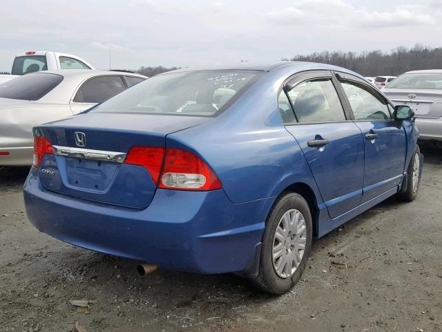 19XFA16339E015739 - 2009 HONDA CIVIC VP BLUE photo 4