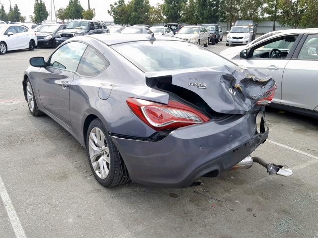 KMHHT6KD7EU119883 - 2014 HYUNDAI GENESIS CO GRAY photo 3