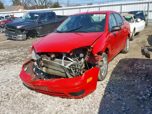 1FAFP34N37W225684 - 2007 FORD FOCUS ZX4 RED photo 2