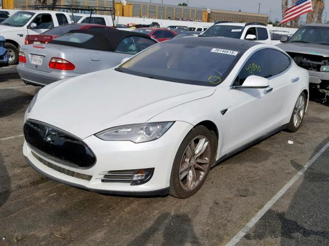 5YJSA1CP3DFP07931 - 2013 TESLA MODEL S WHITE photo 2