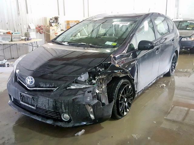 JTDZN3EU6C3016406 - 2012 TOYOTA PRIUS V BLACK photo 2