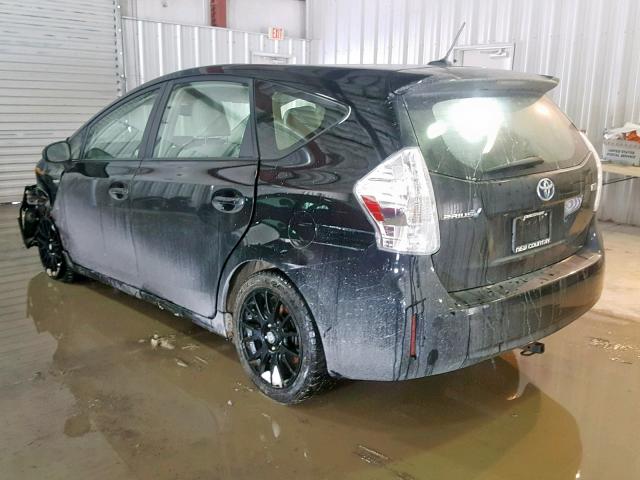 JTDZN3EU6C3016406 - 2012 TOYOTA PRIUS V BLACK photo 3