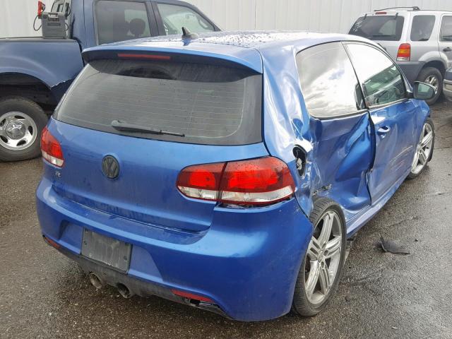 WVWRF7AJ0CW333029 - 2012 VOLKSWAGEN GOLF R BLUE photo 4