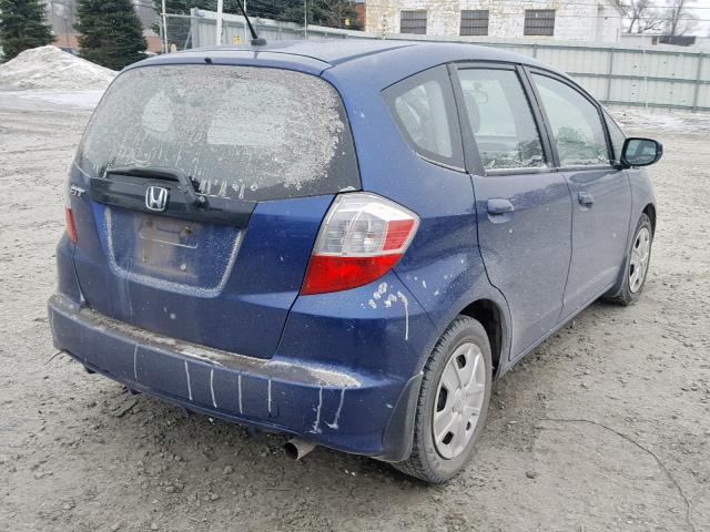 JHMGE8H33CC033671 - 2012 HONDA FIT BLUE photo 4