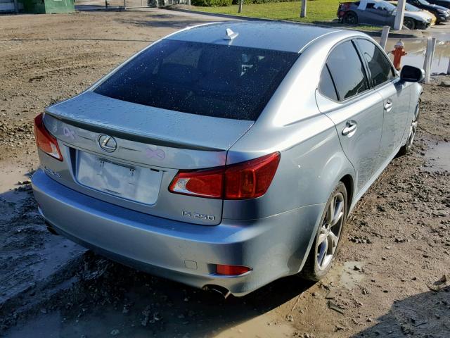 JTHBK262795098031 - 2009 LEXUS IS 250 BLUE photo 4